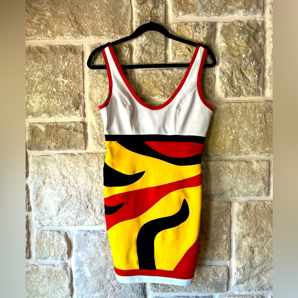 Cache bodycon flame dress